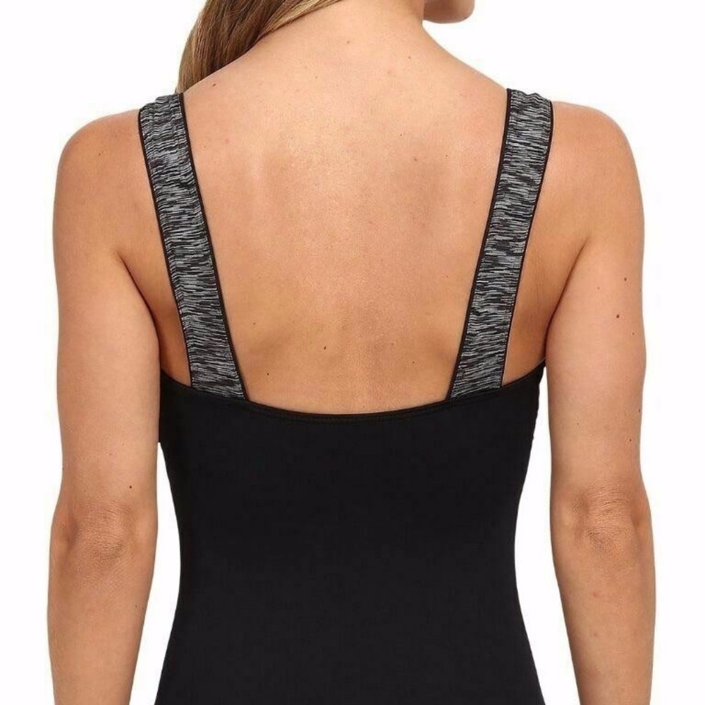 Tyr Solid Square Neck Black One Piece - image 6
